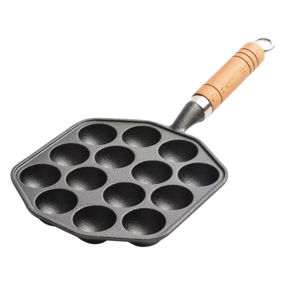 Takoyaki Grill Plate - กระทะทาโกะยากิเหล็กหล่อ แม่พิมพ์ทอดเคลือบสารกันติด เครื่องครัวสำหรับทำทาโกะยากิและไข่นกกระทา ใช้ได้กับเตาแม่เหล็กไฟฟ้า