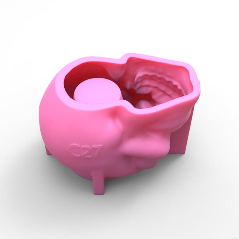 Potsticker Mold - 91AF 3D Skull กระถางดอกไม้อีพ็อกซี่เรซินแม่พิมพ์ Succulents พืชหม้อคอนกรีตปูนปลาสเตอร์แม่พิมพ์ซิลิโคน