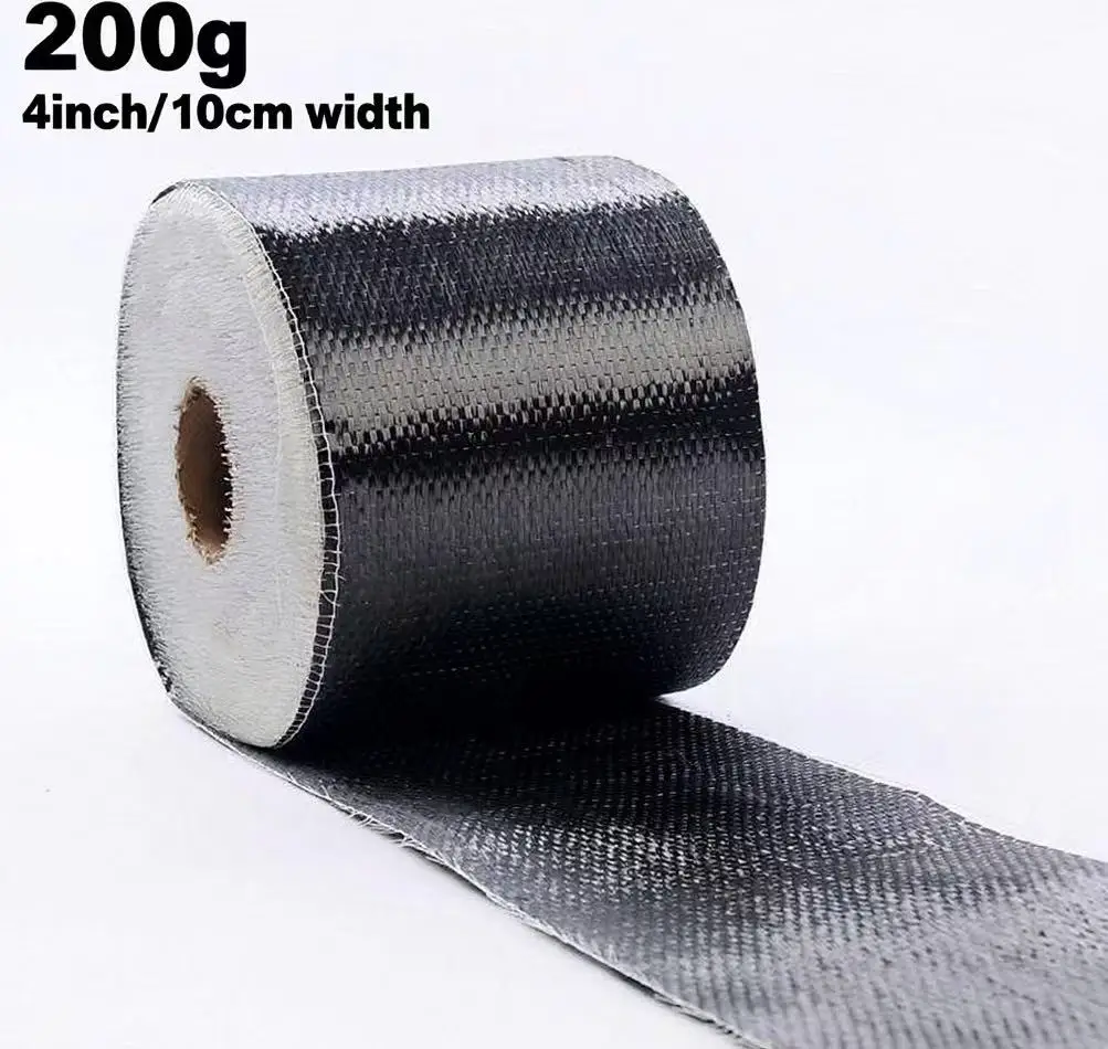 Crepe Pan Carbon - ผ้าคาร์บอนไฟเบอร์แบบยูนิไดเรคชันแนล (UD) 12k 200gsm 4'/10ซม., ผ้าคาร์บอนไฟเบอร์แบบกว้าง,