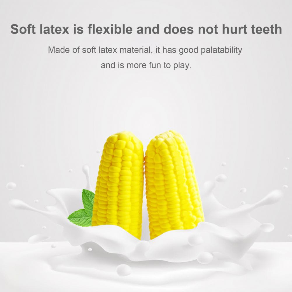 Corn Dog Stick - ของเล่นข้าวโพดสำหรับสัตว์เลี้ยง ของเล่นเคี้ยวสำหรับสุนัขรูปทรงข้าวโพด สำหรับสุนัขที่ชอบเคี้ยว มีเสียงดัง ช่วยทำความสะอาดฟัน ทนทาน