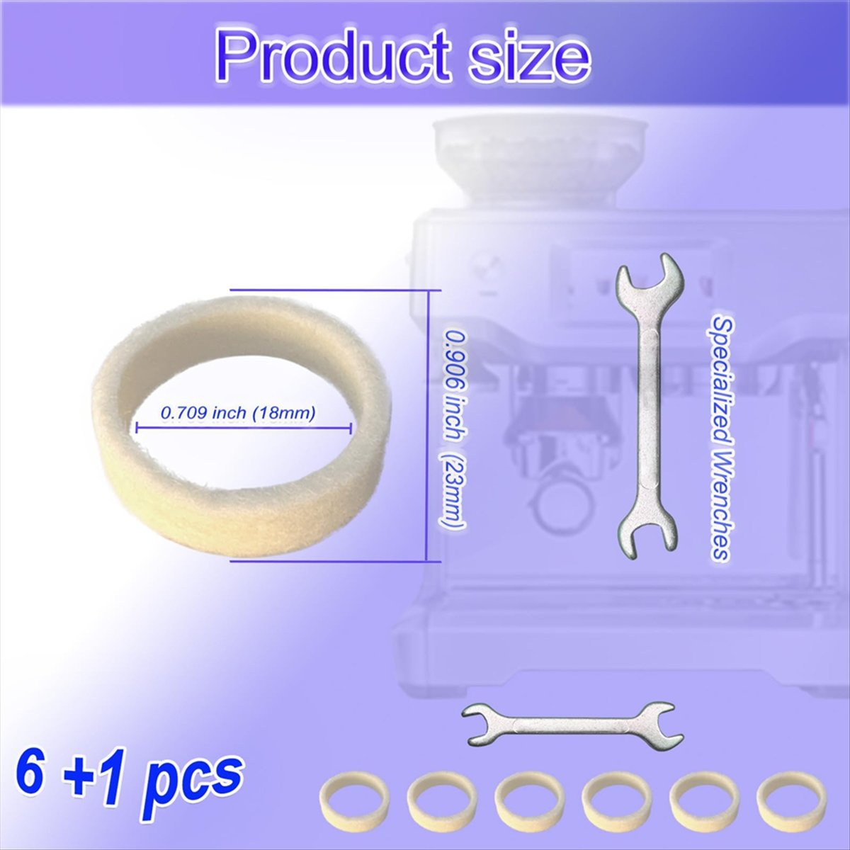(A64E) ชุดแผ่นรองสักหลาด 6 ชิ้ - Breville Espresso Bes870 บทวิจารณ์และราคา