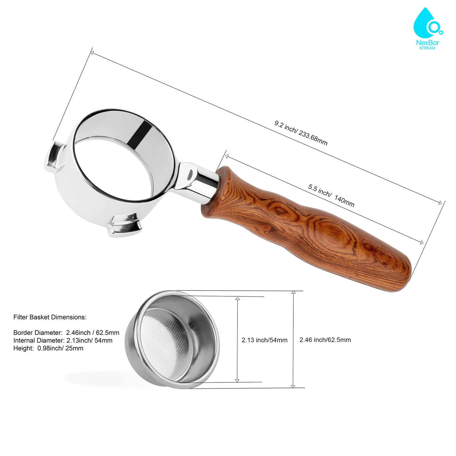 ที่จับกาแฟแบบไม่มีก้น ขนาด 54  - Breville Espresso Barista Touch บทวิจารณ์และราคา