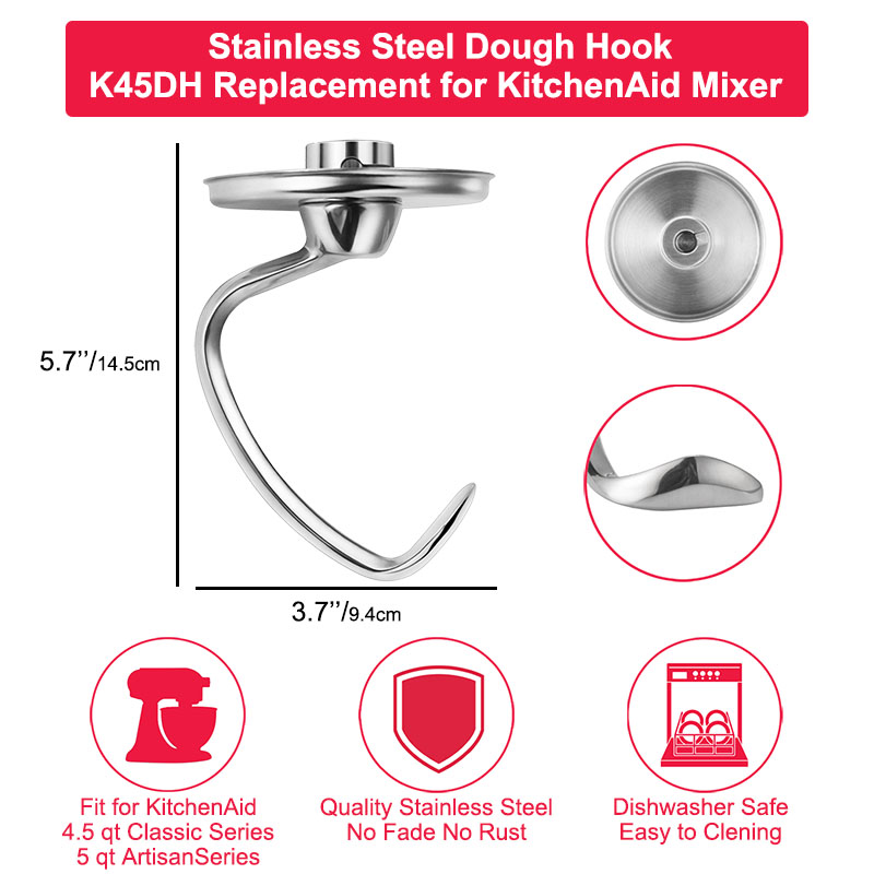 ตะขอตีแป้งสแตนเลสสำหรับเครื่อง - Kitchenaid Mixer Hand Mixer บทวิจารณ์และราคา