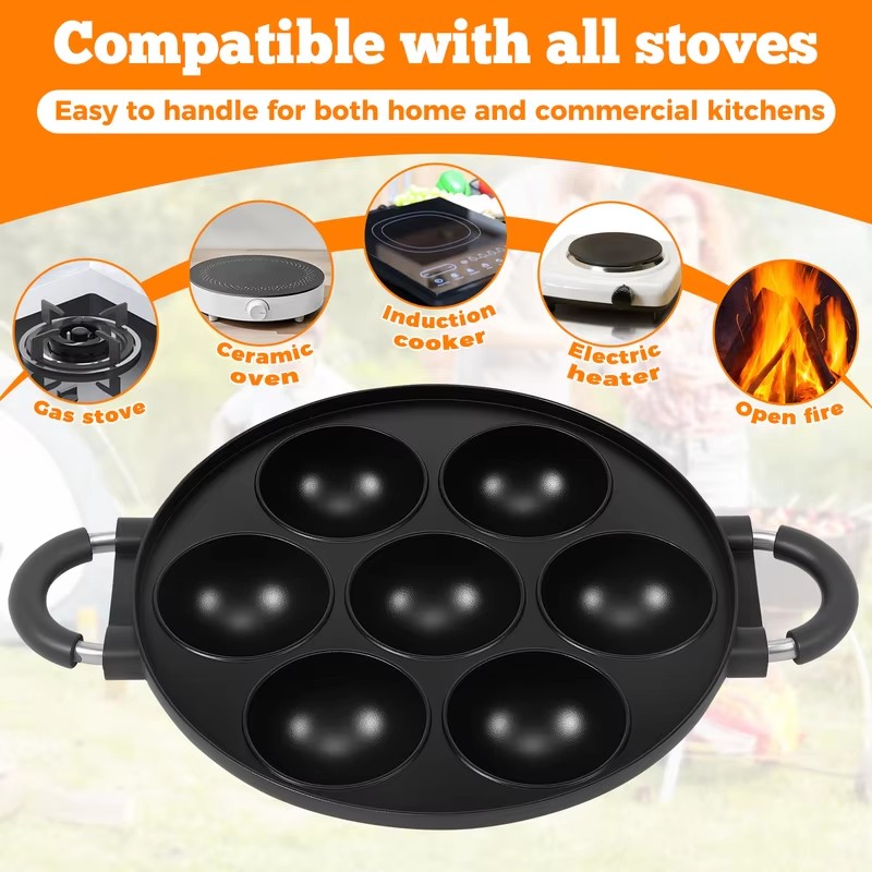 กระทะทาโกะยากิอะลูมิเนียม 7 ช่ - Takoyaki Grill Plate บทวิจารณ์และราคา